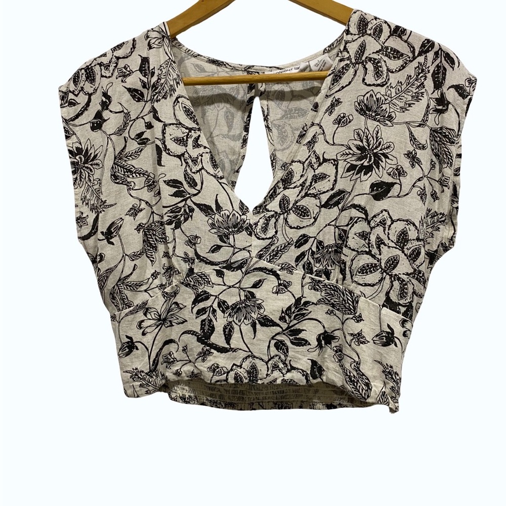 Midnight sky tie back Crop‎ top size L